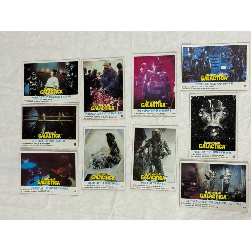 Lot Of 9 Battle Star Galactica Cards‎ #23,38,43,46,75,83,86,92,100